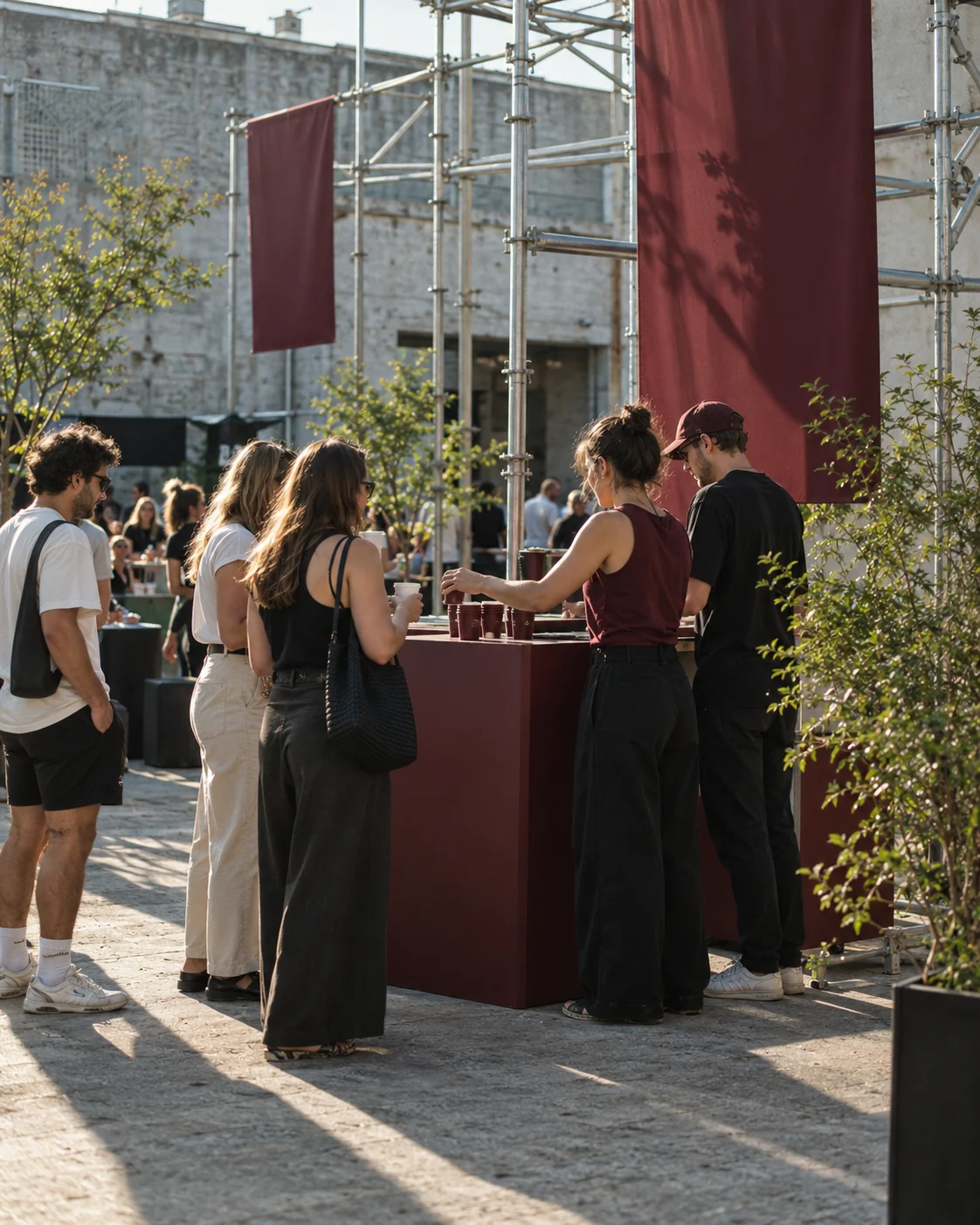 Brand activation in an urban courtyard